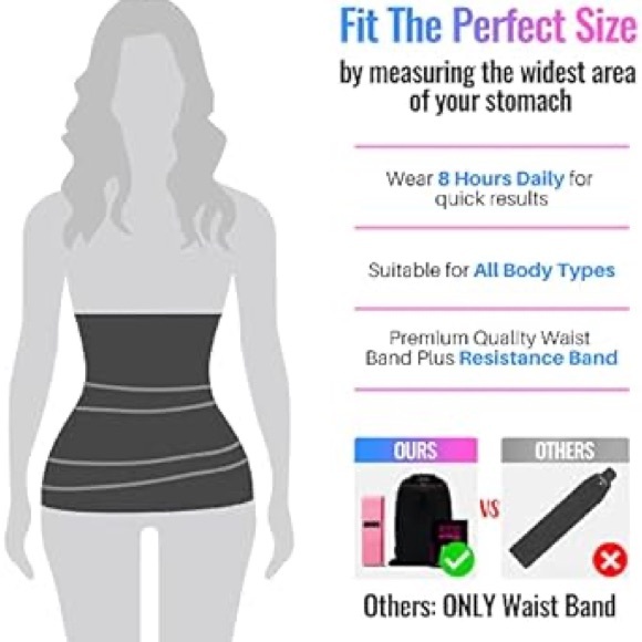 4pc Arian.A Pro Waist Bandage Stomach Wrap Weight Loss Trainer Women Lower Belly - Picture 6 of 8
